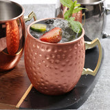 1-3pcs 550ml Hammered Copper Plated Moscow Mule Mug Beer Cup Coffee Cup Mug Copper Plated Canecas Mug Travel Mug Champagne Party
