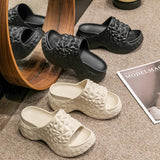 Bebealy Durian Sandals Women Sandals Outdoor Platform Beach Sandals Summer Wear-resistant Pool Sandals Nonslip Cloud Slippers