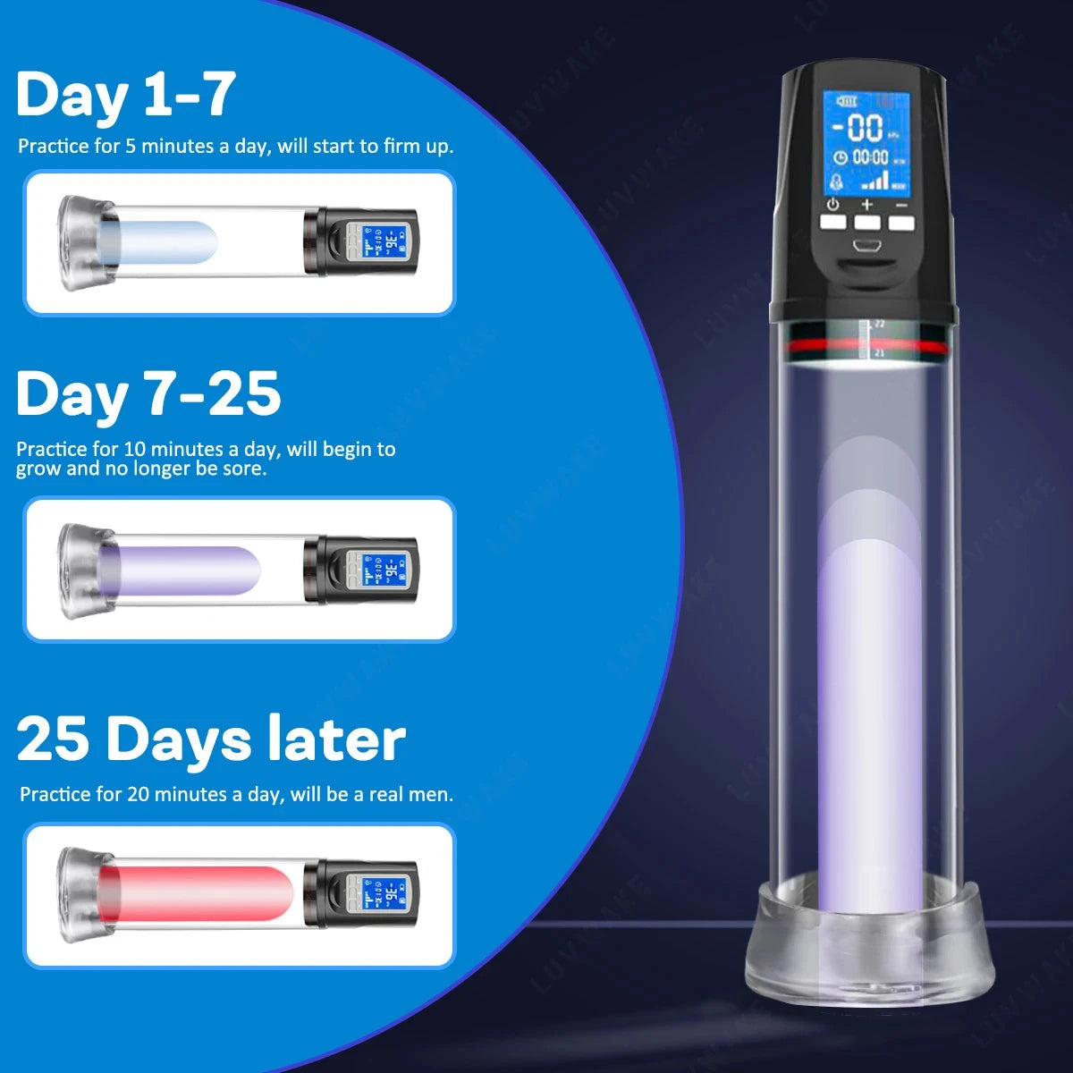 Vacuum pump for automatic penis, 4 suction modes, Vacuum sex toys for male masturbation, penis extender, vacuum pump enlargement