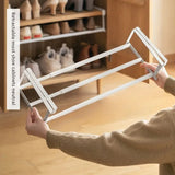 Adjustable Shoe Rack | Space-Saving Layered Organizer For Home Shoe Cabinets | Under-Shelf Shoe Holder With Hanging Basket