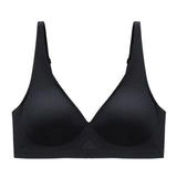 Push Up Bras For Women Non-wire Bra V-neck Glossy Underwear Female Breathable Bralette Invisible Padded Brasiere Sexy Lingerie
