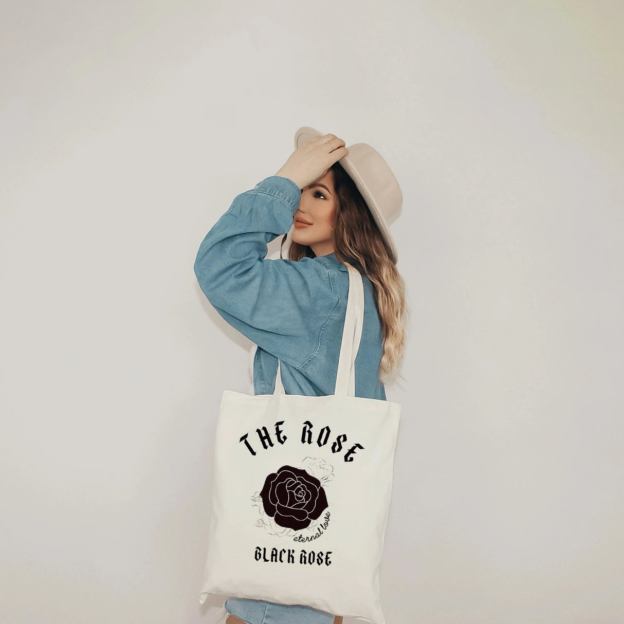 The Rose Kpop Tote bag Back To Me Tote bag Korean Group Women Fashion Print Shoulder Bag Canvas tote bag Reusable shopping bag