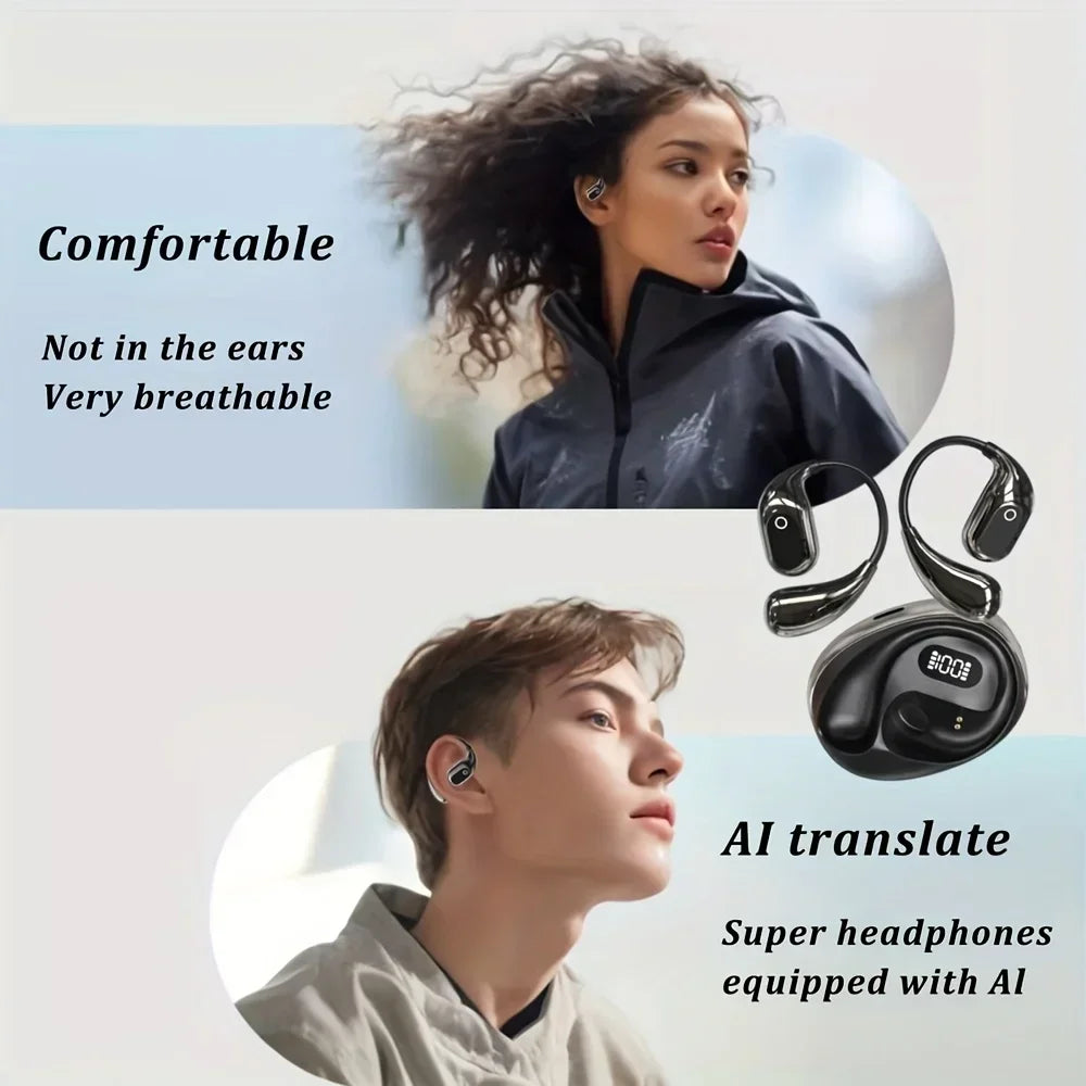 144 Languages AI Language Translator Earbuds - Real-Time 3-in-1 OWS Translation Device for Travel, Business & Learning