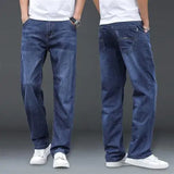 Jeans Men's Summer Straight Leg Loose Large Leg Autumn Thick Wear-resistant Men's Casual Pants Korean Trousers