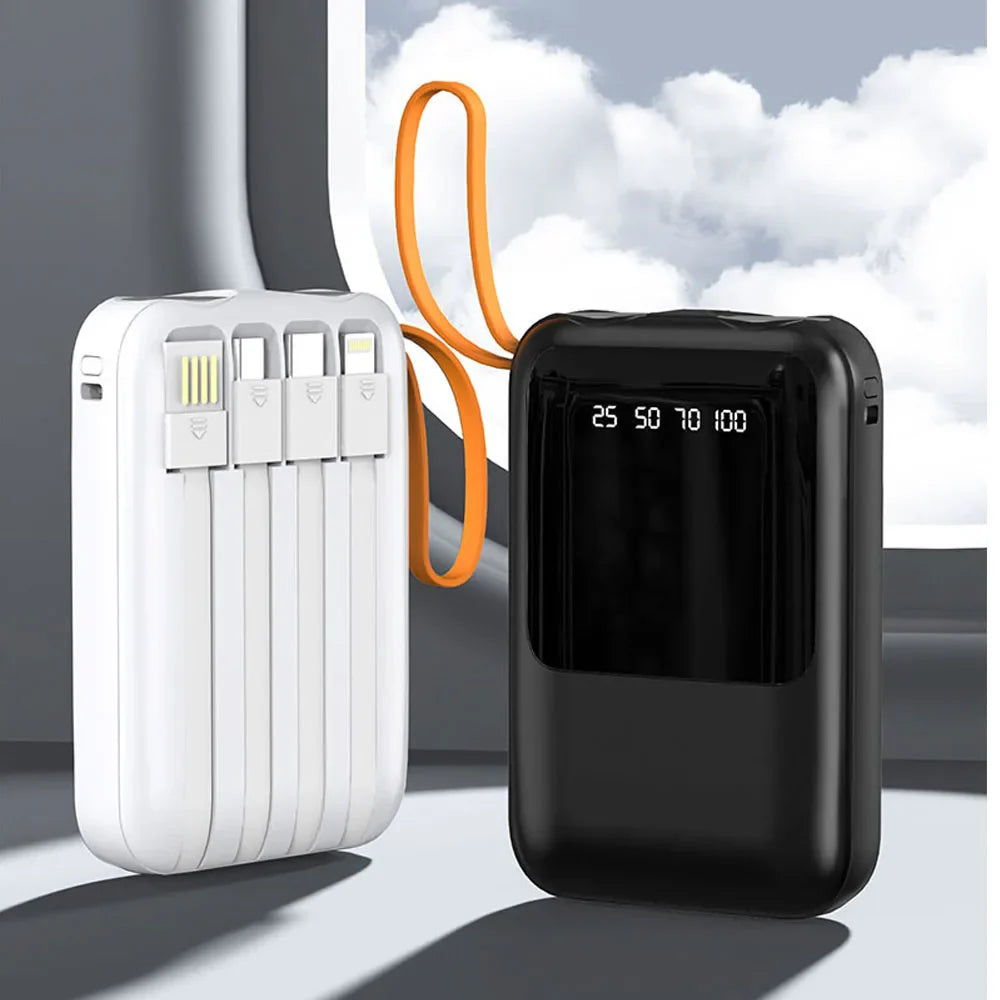 18650 Power Bank Fast Charging Powerbank Portable Battery Charger PowerBank For iPhone easyown 4IN1 Mini Battery Storage Boxes