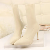 Sexy Sock Boots Knitting Stretch Boots High Heels for Women Fashion Shoes 2024 Spring Autumn Ankle Boots Female