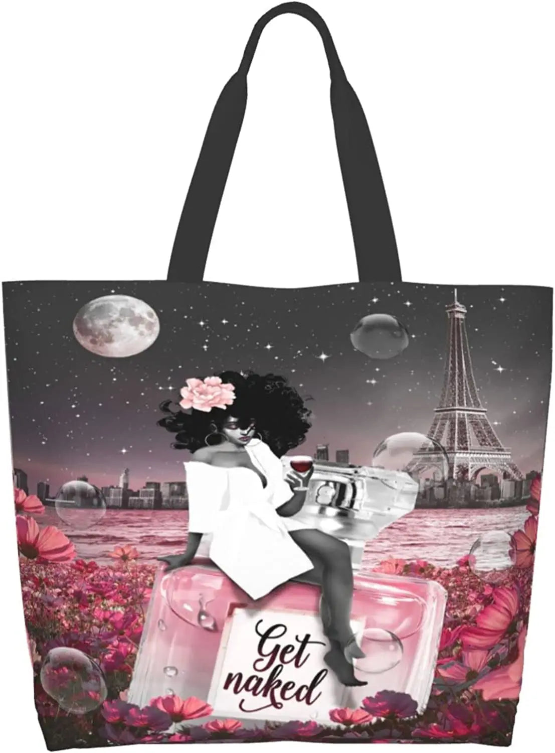 African American Tote Bag Shoulder Handbag Fashion Woman Tote Bag Shoulder Handbag Black Queen Girl Tote Bag Shoulder Handbag