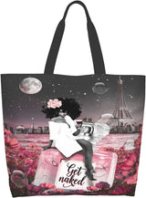 African American Tote Bag Shoulder Handbag Fashion Woman Tote Bag Shoulder Handbag Black Queen Girl Tote Bag Shoulder Handbag