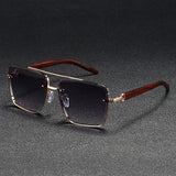 2025 Luxury Square Sunglasses For Men New Wooden Vintage Designer Fashion Glasses Sunglasses Women Vacation Gafas De Sol Hombre