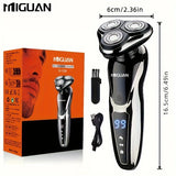 Electric Razor For Men, 3 In 1 Electric Shaver Nose Hair Trimmer USBRechargeable Portable Razor 3D Floating Blade Digital