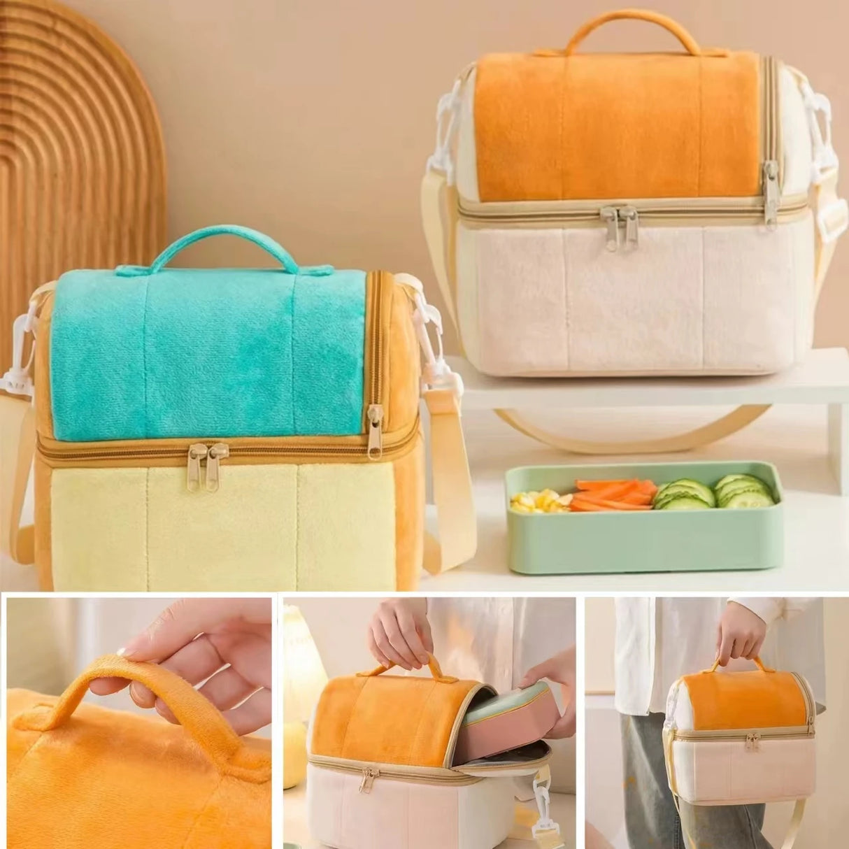 Thermal Bag Lunch Box For Work Picnic Bag Car Bolsa Refrigerator Portable Cooler Bag Food Backpack