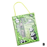1 Set Cartoon Stationery Set for The Beginning of The School Year Pencil, Notebook,Ruler, Eraser Set Student Stationery Supplies