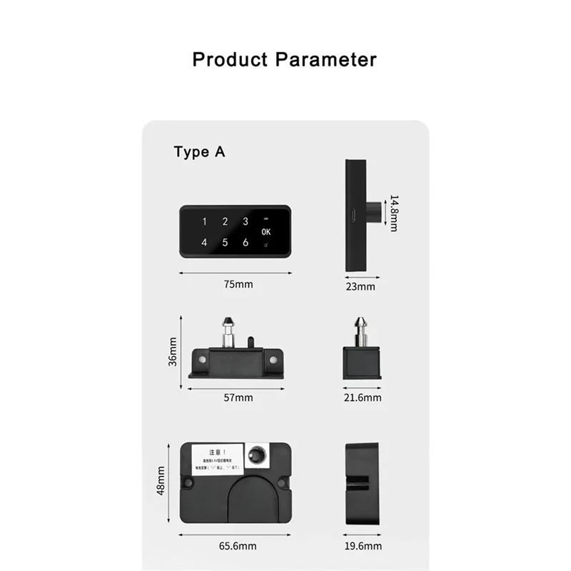 M16K-Smart Fingerprint Lock, Drawer Lock, Password Lock, Cabinet Lock, Cabinet Door Lock, Electronic Induction Lock