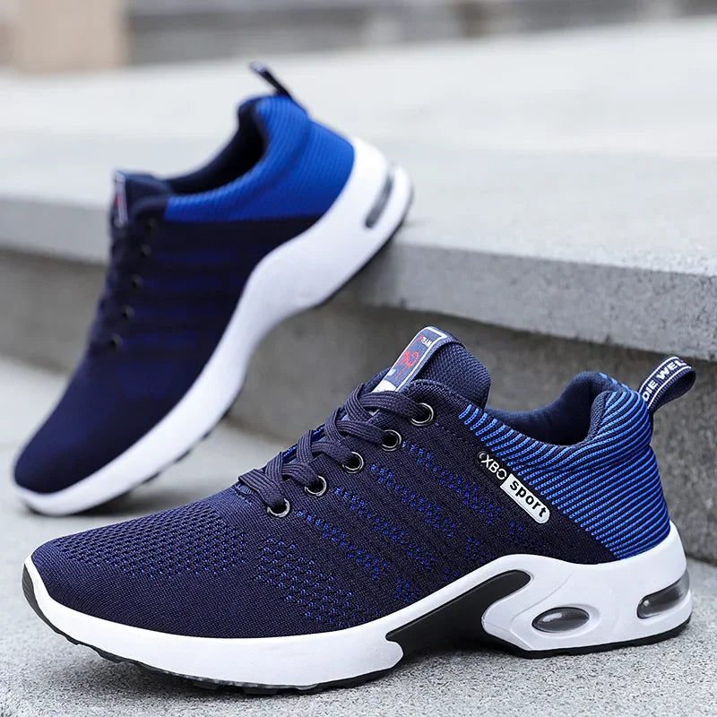 2025 New Men's Running Shoes Korean Breathable Lace Up Sports Shoes Training Anti Slip and Comfortable Men's Running Shoes