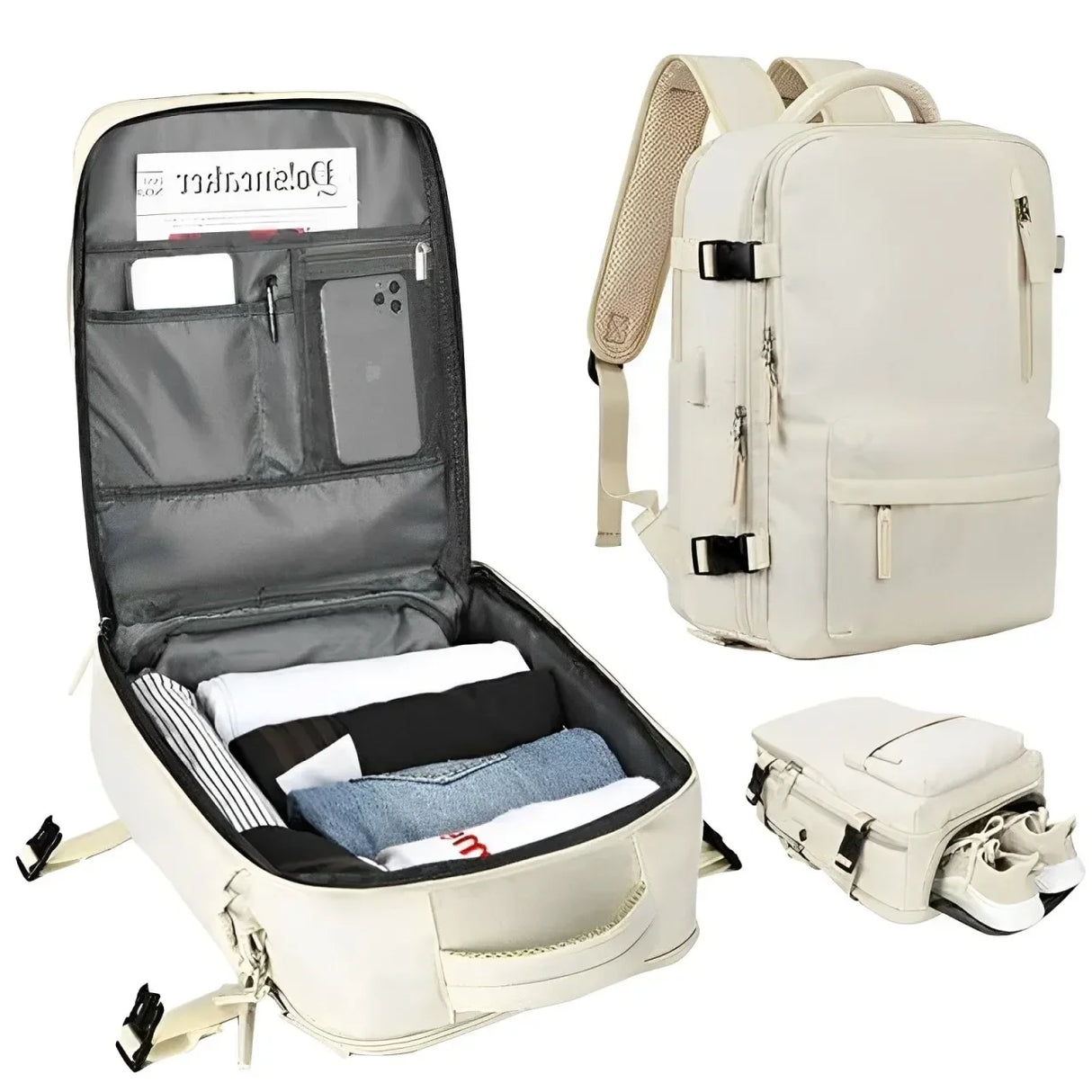 Customizable Travel Laptop Backpack, Business Anti Theft Durable Carry On Backpack with USB Port, Water Resistant College Bag
