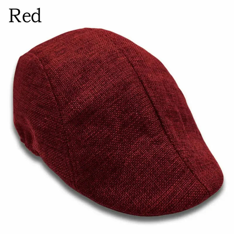 Men Berets Cap British Style 2025 New Autumn Summer Linen Hats Fashion Flat Caps Classic Vintage Gatsby Cabbie Cap Chapeau Homme