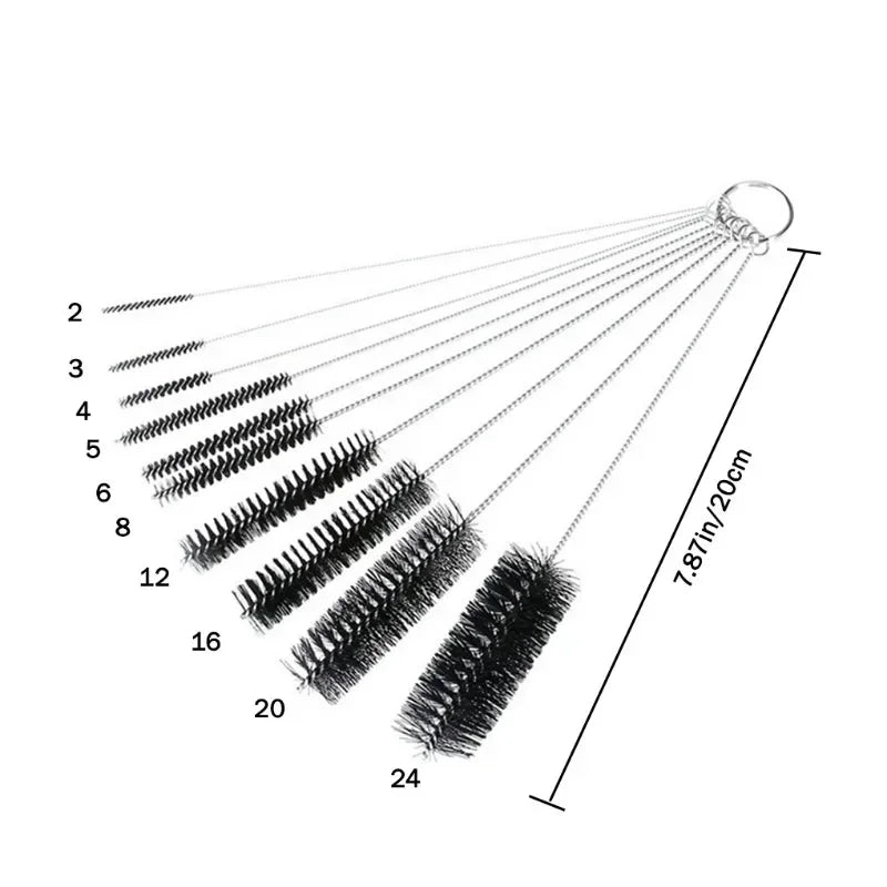 Cleaning Brushes for Coffee Machine, Bottle, Tube, Straw, Glasses, Keyboards, Jewelry - 10pcs/set Cleaning Tools