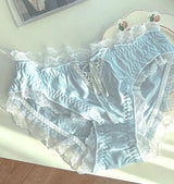 Lingerie woman sexy panties cotton fabric ropa interior femenina lace sweet underwear women cute ribbon plus size ropa interior