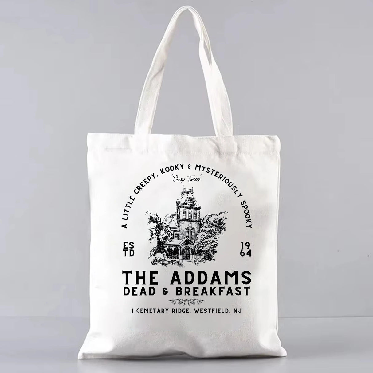 Addams Family Halloween horror tote bag Gothic women's Halloween party tote bag Addams Family tote bag Morticia Addams tote bag