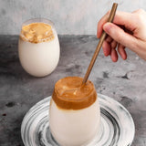 2PCS Coffee Spoon Long Handle Coffee Spoon Japanese Stirring Small Wooden Spoon Retro Honey Spoon Nanmu Small Soup Spoon