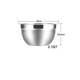Walfos Stainless Steel Mixing Bowls Non Slip Nesting Whisking Bowls Set Mixing Bowls For Salad Vegetables Eggs Cooking Baking