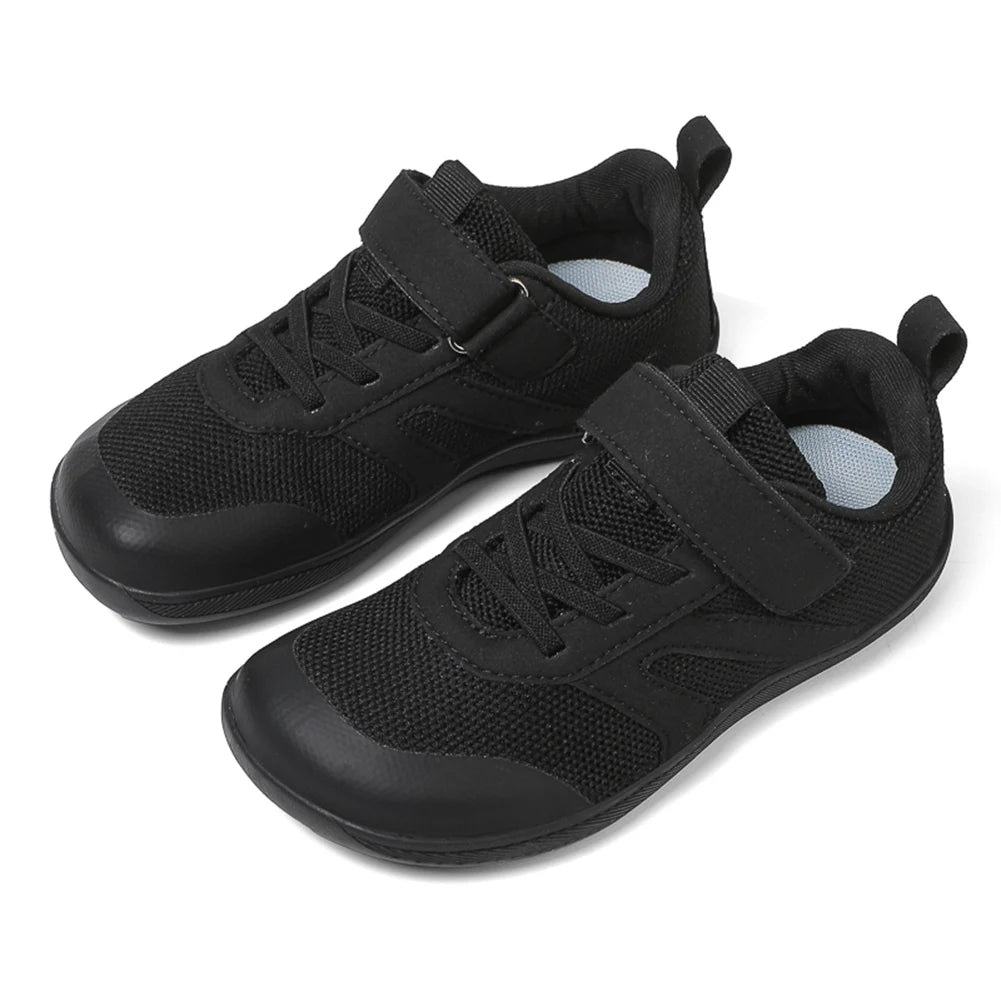 Kids Wide Barefoot Shoes Breathable Walking Athletic Shoes Non-Slip Lightweight Running Shoes for Boys Girls