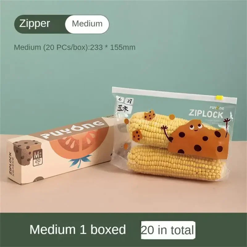 Reusable Zip Lock Bag Transparent Storage Bag with Zipper Sealing Plastic Bag Travel Freezer Camping Kitchen Gadgets