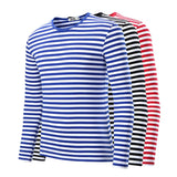 Men T-Shirt For Men Clothing Harajuku Women's t-shirt Slim Fit Cotton Stripe Long Sleeve Shirt Plus Size Fashion T-Shirts T01