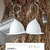 Women's underbra without underwire, thin and small bra for women, with a sexy front buckle and a beautiful back