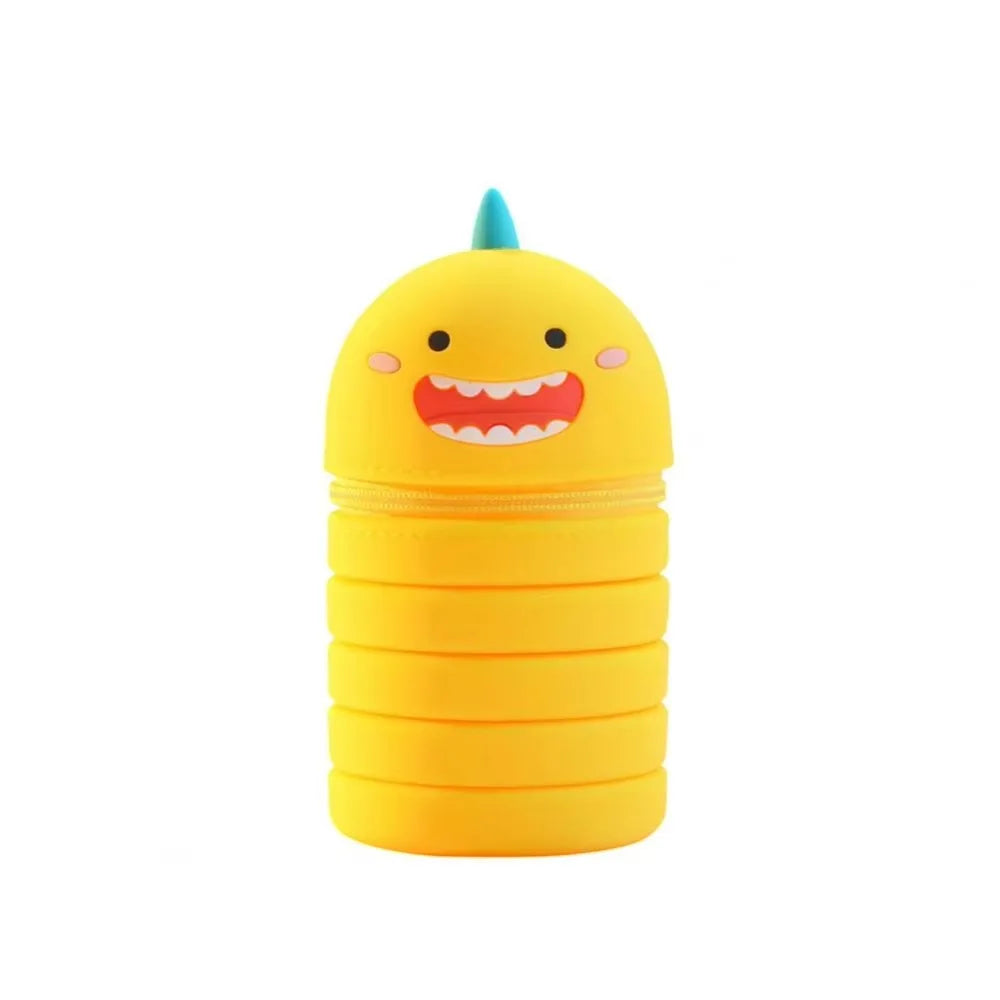 School Supplies 3D Little Dinosaur Pencil Case Kawaii Waterproof Silicone Stationery Box Ins Style Cute Coin Purse School
