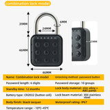 Smart Door Pad Lock Electronic Fingerprint Padlock Keyless USB Rechargeable Quick Unlock Zinc alloy Metal Self Developing Chip