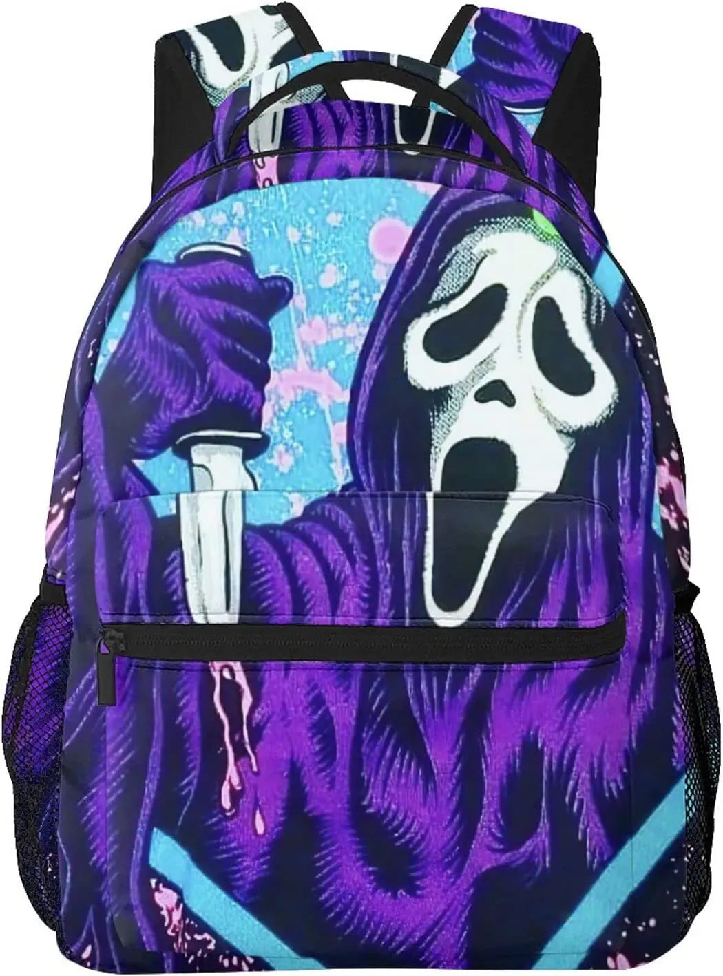 Horror Movie Backpack Adults School Bag Casual College Bag Travel Zipper Bookbag Hiking Daypack for Women Men