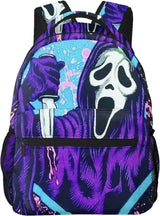 Horror Movie Backpack Adults School Bag Casual College Bag Travel Zipper Bookbag Hiking Daypack for Women Men