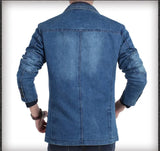 Blazers Men Denim Jacket Suits Coats Single Breasted Turn Down Collar Full Sleeve Casual Regular Coat Button Blazer Jackets