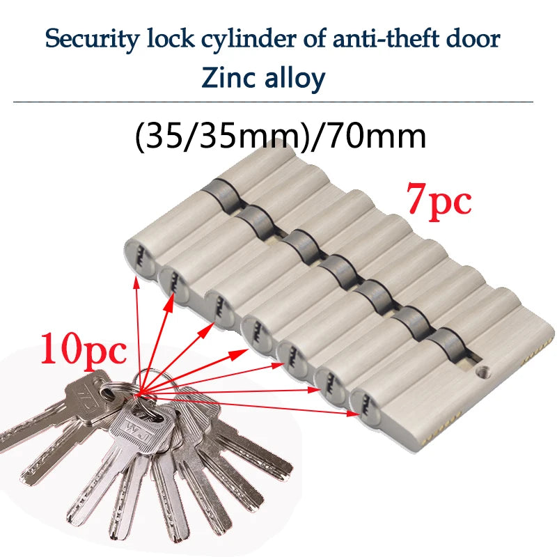 Smart lock door cylinder  locker cylinder door with master key Indoor entrance door lock 60mm 70mm 80mm me key Customize