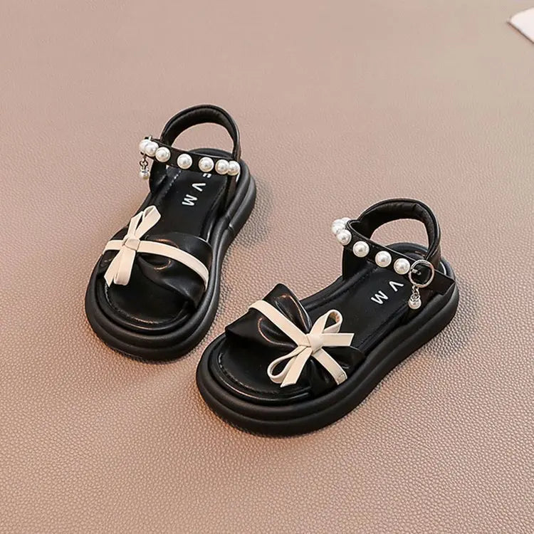 Girls' Shoes Children's Princess Sandals 2024 New Summer Summer Baby Soft Soled Ocean Beach Big Children's Sandals