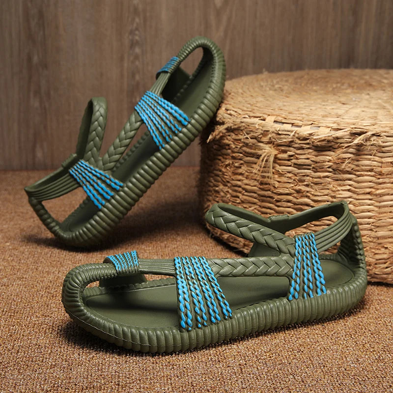 Sandals Men 2024 Fashion Men's Sandals Summer Casual Beach Sandals Lightness Anti-Slip EVA Slippers Outdoor Flip Flop Sandals