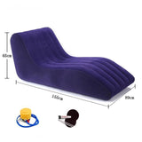 Portable S-shaped Love Position Labor-saving Sitting Inflatable Sofa Bed Yoga Chaise Lounge For Garden Bedroom Folding Furniture