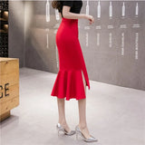 Skirts for Women Black with Slit Irregular High Waist Woman Skirt Cheap Summer 2025 Luxury Elegant Modest Trend Clothing V Chic