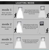 Solar Street Lights Outdoor Waterproof Solar Wall Light  With Motion Sensor Garden Garage Porch Security Wall Lights