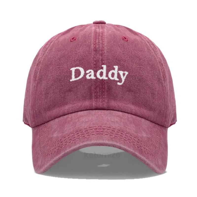 Daddy & Mommy Baseball Cap for Men & Women Unisex Soft Washed Cotton Embroidery Baseball Hats For Father's Mother's Day gifts