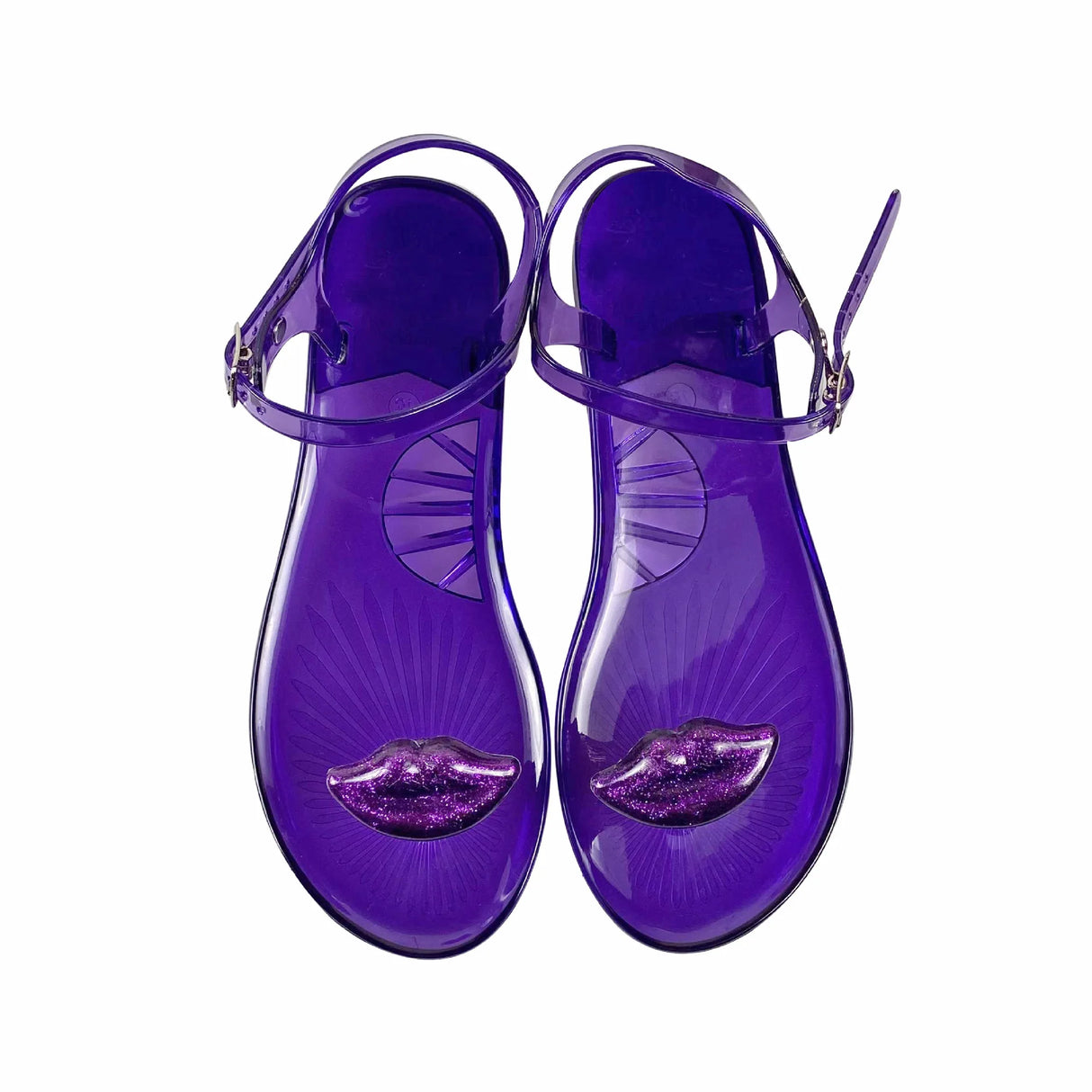 New Sandals Sexy Lips Fruit Sandals Women's Anti slip PVC Jelly Flat Sandals Outer