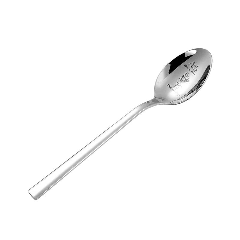 1Piece Tableware Spoon Stainless Steel Spoon Christmas Coffee Spoon High Quality Dessert Tea Ice Cream Fruit Spoon Tablewre