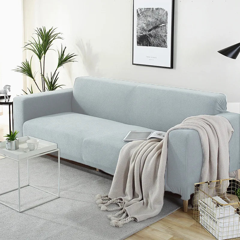 Sofa Cover for Living Room Thick Elastic Polar Fleece 1/2/3/4 Seater L-shaped Corner Sofa Cover for Sofa Chaise Longue