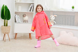 Kids Rain Gear Ultra-light Waterproof Children Strap suspender pants and poncho