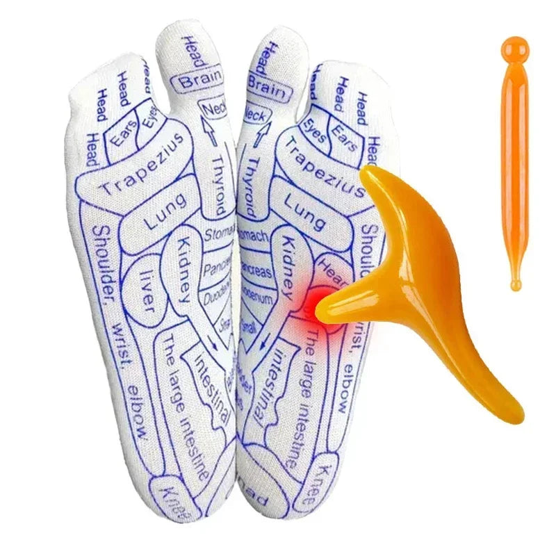 Foot Massage Acupressure Socks & Gloves Physiotherapy Massage Relieve Tired Feet Reflexology Socks Foot Point Socks Health Care