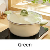 DONNOR Thickened Soup Pot Non Stick pan with Cover Household Cooking Pot Double Ear Stewing Pot Congee Cooking Pot Universal