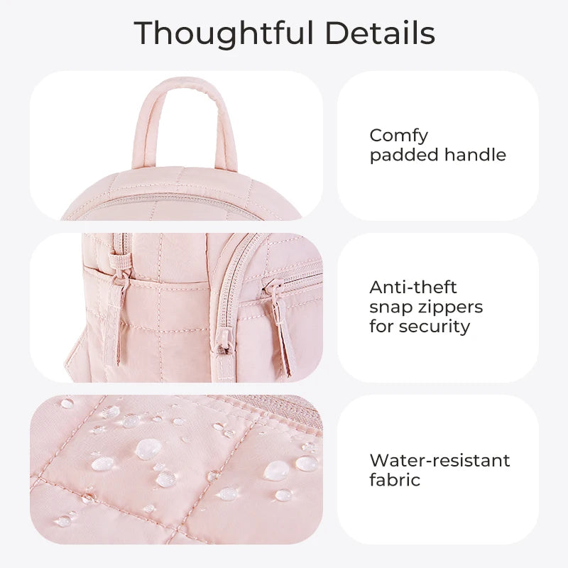 BAGSMART Womens Backpack Large Capacity School Bag Japanese Style Waterproof Nylon College Bag for Student Travel Laptop Bag
