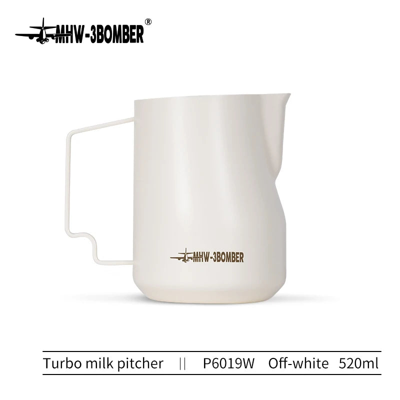MHW-3BOMBER Milk Frothing Pitcher 350/450/520ml Milk Frother Cup Espresso Steaming Pitcher Stainless Steel Milk Frother Jug
