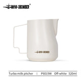 MHW-3BOMBER Milk Frothing Pitcher 350/450/520ml Milk Frother Cup Espresso Steaming Pitcher Stainless Steel Milk Frother Jug
